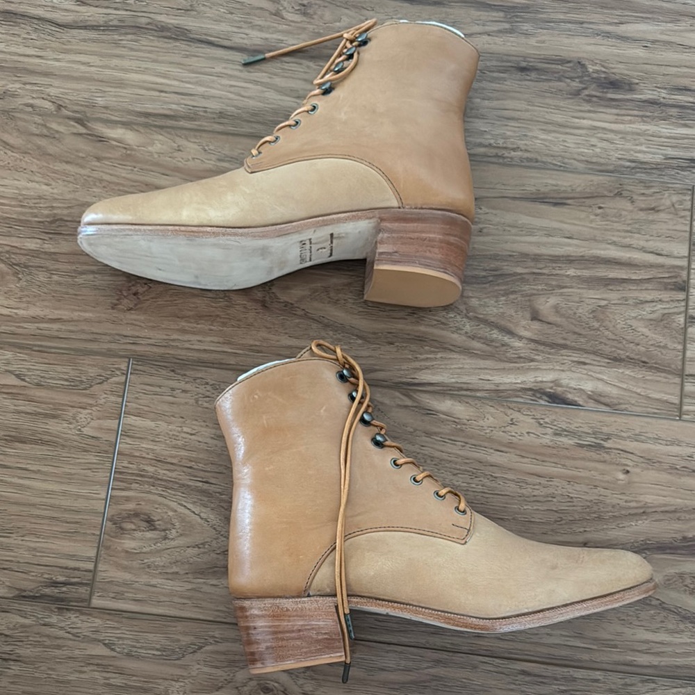 Christy Dawn Tan Ankle Boots